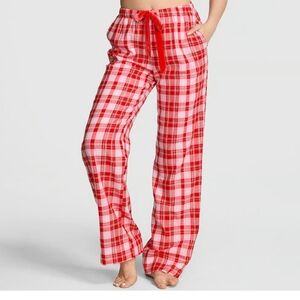 3068 NWT VS Pink Flannel Pajama Pants Sz XS Short